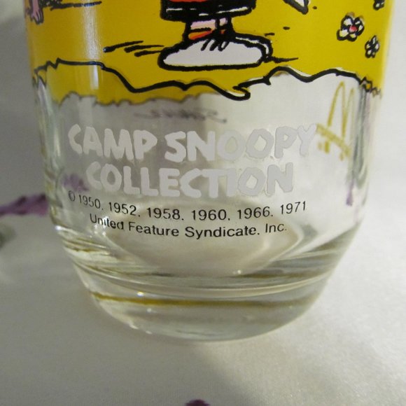 Vintage McDonalds Glass Peanuts Camp Snoopy Collection Civilization is Overrated - Picture 3 of 8